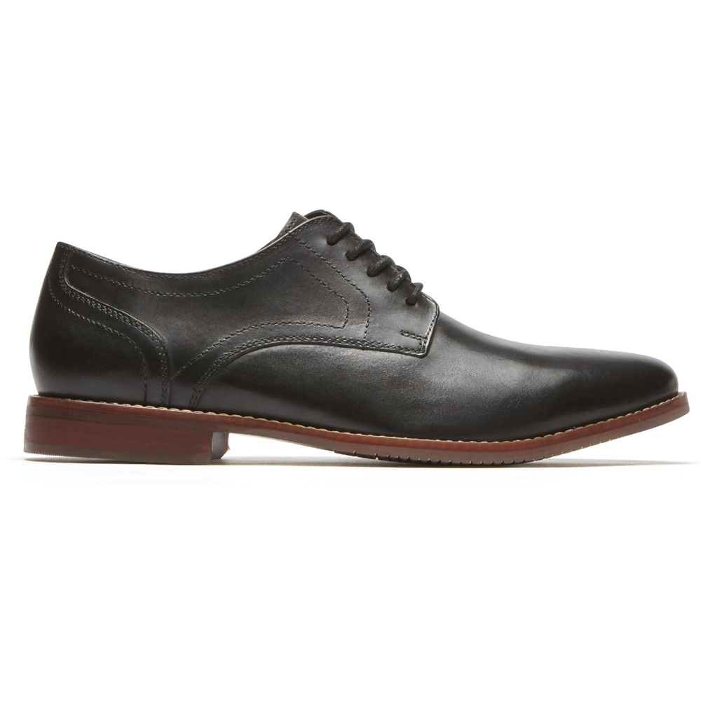 Sapatos Oxford Homem Rockport Style Purpose Plain Toe Pretas,Portugal KPAMG-4385